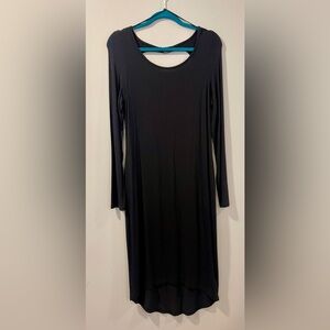 Calvin Klein Black Long Sleeve Scoop Neck Dress